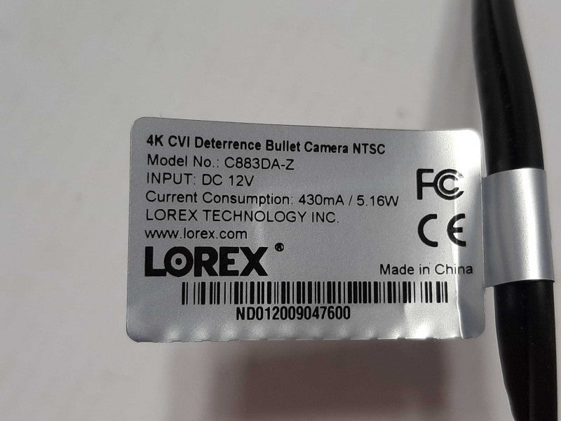 [Open Box]Lorex 4K Ultra HD CVI 8MP Deterrence Bullet Security Camera C883DA-Z +