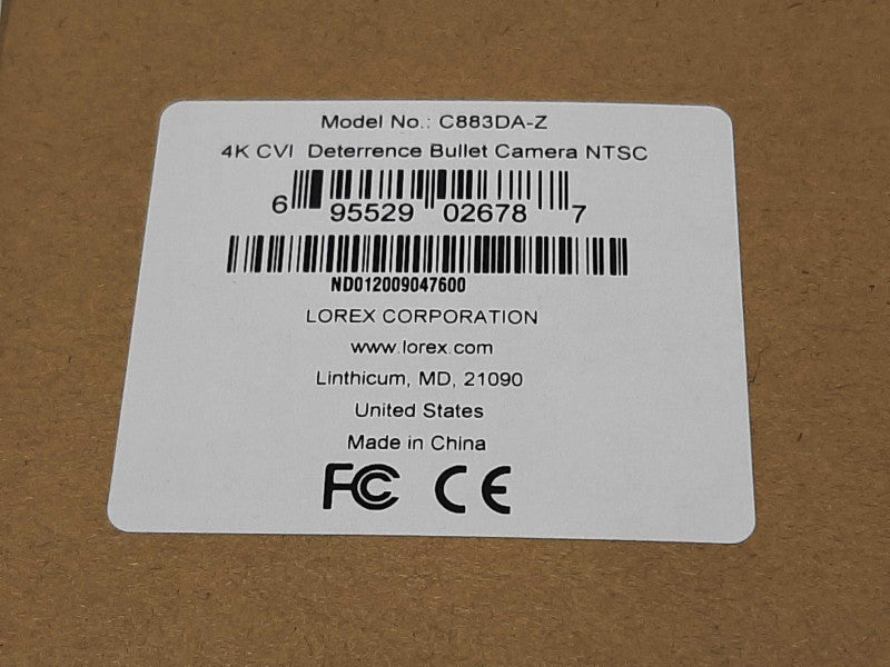 [Open Box]Lorex 4K Ultra HD CVI 8MP Deterrence Bullet Security Camera C883DA-Z +