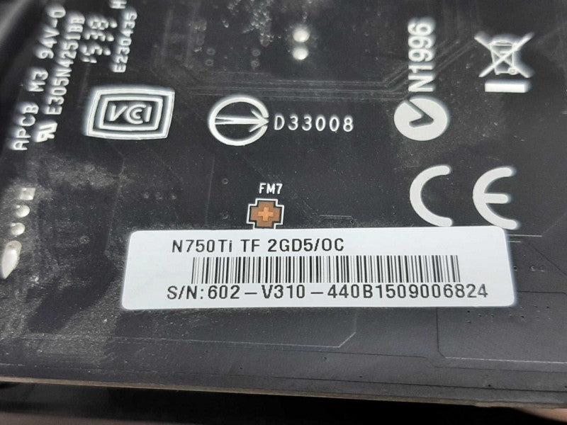 MSI NVIDIA GeForce GTX 750 TI Twin Frozr Gaming 2GB GDDR5 GPU, 100% TESTED ~
