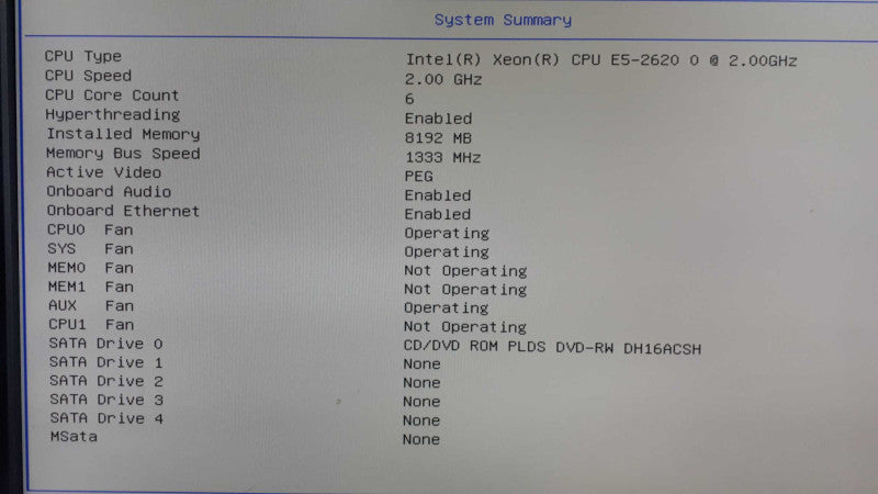 Lenovo ThinkStation C30, E5-2620 2.0GHz 8GB DDR3 nVidia Quadro 400 |