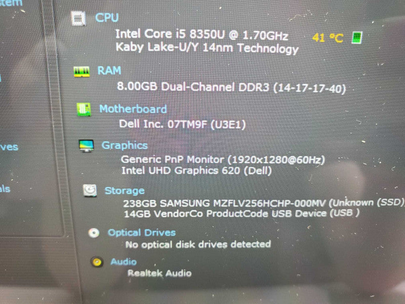 Dell Latitude 5290 2-in-1, i5-8350U 1.7GHz 8GB RAM 256GB Storage |