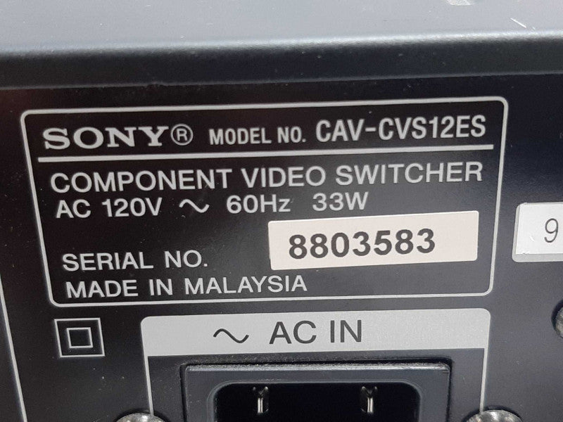 Sony CAV-CVS12ES Component Video Matrix Switcher, AS-IS ~