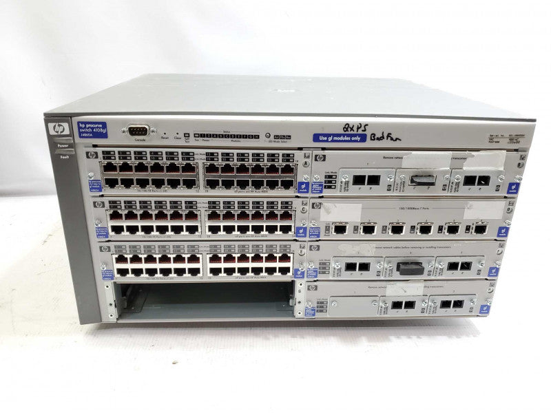 HP Procurve 4108gl J4865A Ethernet Switch w/ Module J4862A J4863A J4864A )