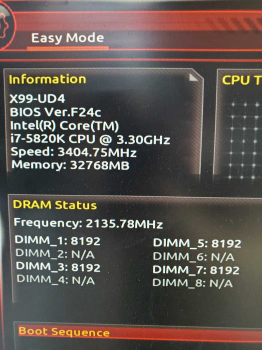 Custom PC- ASUS X99-UD4, i7-5820K 3.3GHz, 32GB DDR4 |