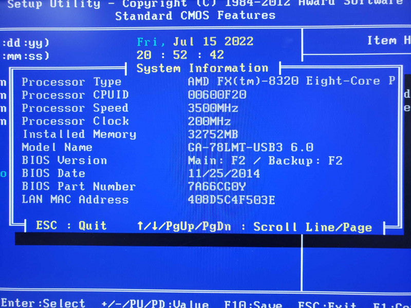 Custom PC AMD FX-8320 8 Core 32G DDR4 No HDD [