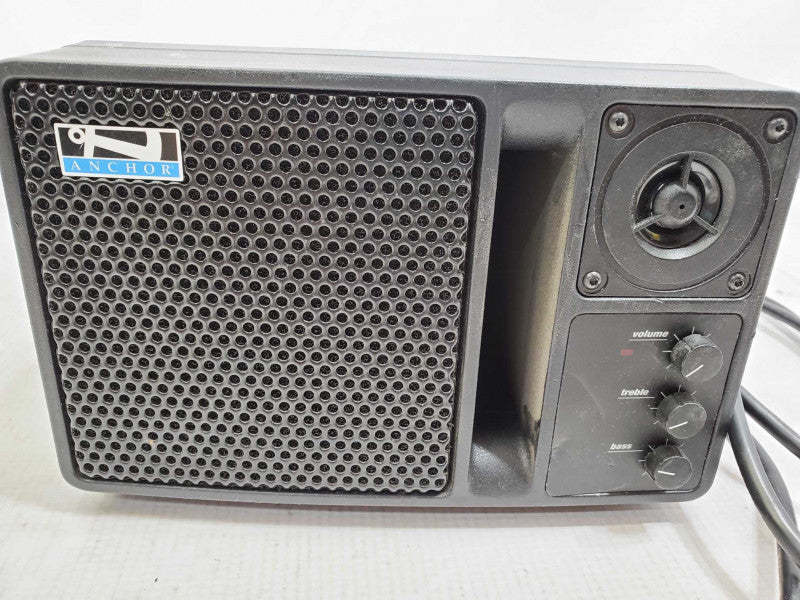 Anchor AN-130 Portable Powered Black Speaker PA System _Power-on tested )