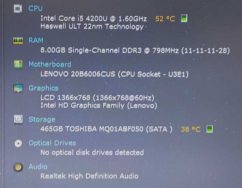Lenovo ThinkPad T440 i5-4200U 1.6Ghz 8GB RAM 500GB 14\\" $