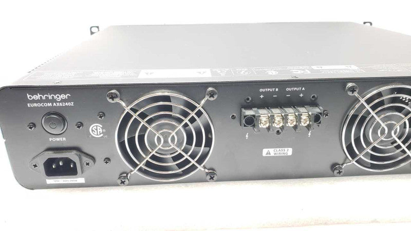 Behringer AX6240Z 900W 70/100V Dual-Channel Power Amplifier, Powers on AS-IS ~