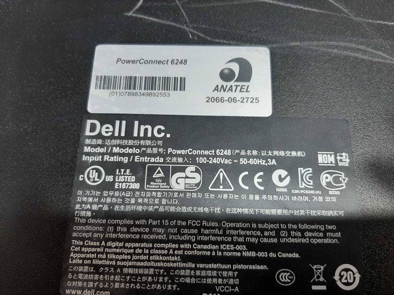 Dell POWERCONNECT 6248 Ethernet Switch with 48x 1Gb and 4x shared SFP Ports ~