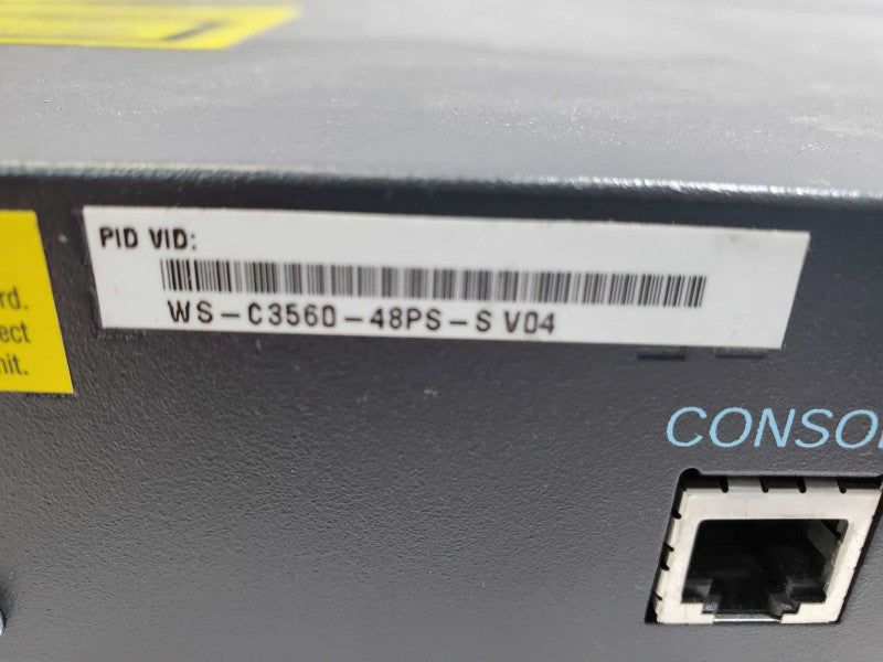 Cisco WS-C3560-48PS-S V04 48-Ports Layer 3 PoE Ethernet Managed Switch )