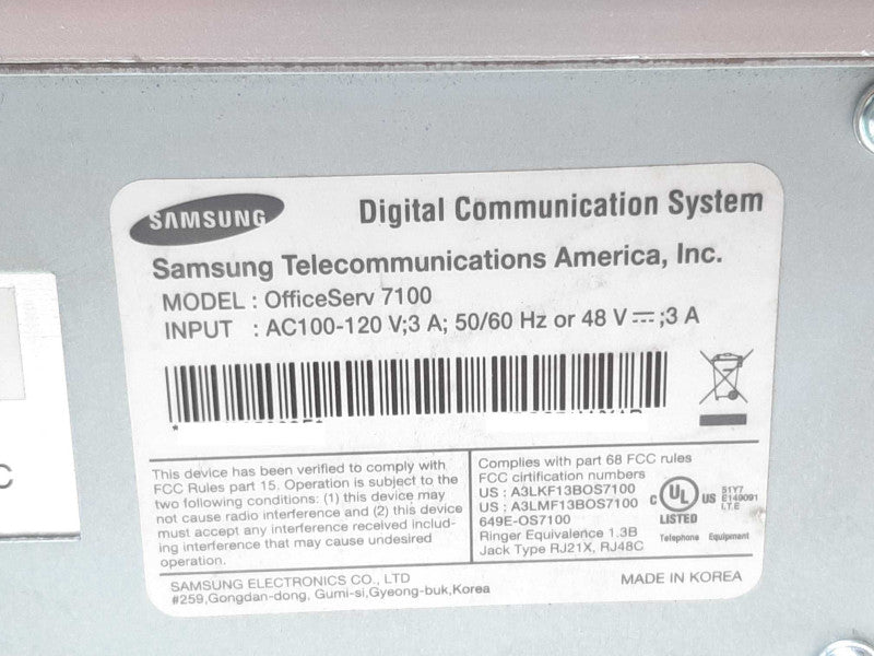 Samsung OfficeServ 7100 w/ 1x MP10 1x 16DLI2 1x TEPRIA Modules +