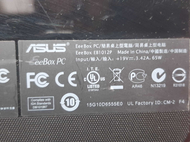 ASUS EeeBox PC EB1012P Atom D510 @ 1.66GHz 4GB RAM 320GB HDD +