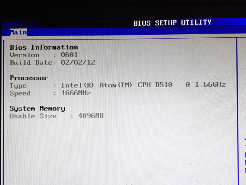 ASUS EeeBox PC EB1012P Atom D510 @ 1.66GHz 4GB RAM 320GB HDD +