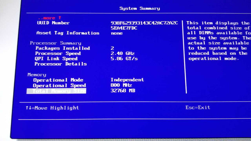 IBM system X3650 M2 / 2x xeon E5530 @ 2.40ghz / 32gb ram / see notes #