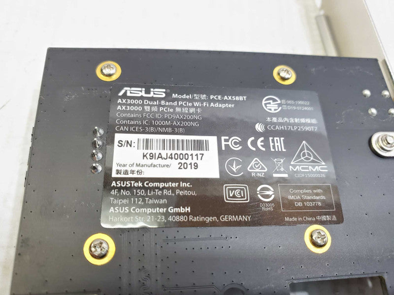 ASUS PCE-AX58BT AX3000 Dual-band PCI-e Adapter )