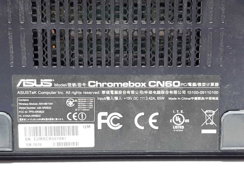 ASUS Chromebox CN60 +
