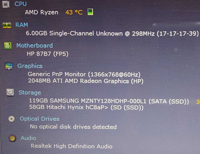 HP Laptop 14-fq0008ca AMD 3020e 6GB RAM 128GB SSD 64GB EMMC SSD 14\\" $