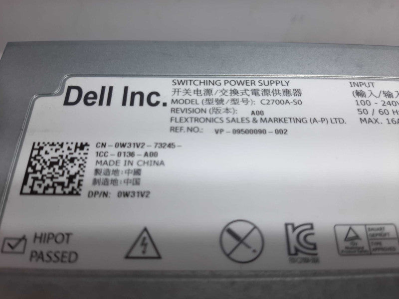 Dell PowerEdge M1000E Chassis 2700W Power Supply W31V2 0W31V2 C2700A-S0 ~
