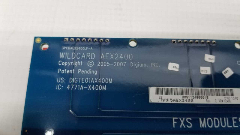 Wildcard AEX2400 voice Interface card w/ 6x X400M / 1x 5VPMADT032 modules #