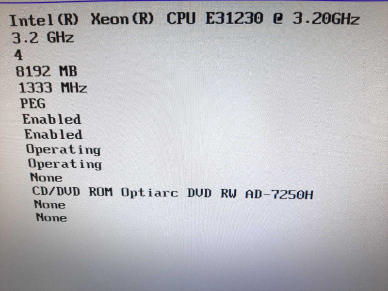 Lenovo ThinkStation E30 Desktop Intel Xeon E3-1230 3.2GHz QC/8GB, NO RAID/HDDs ~