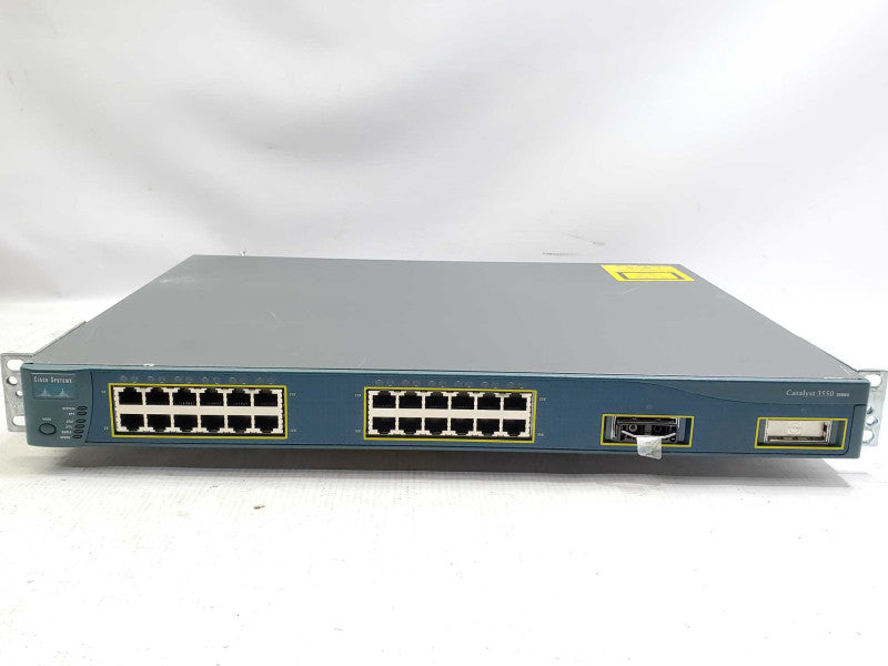 Cisco Catalyst 3550 WS-C3550-24-EMI 24 Port Ethernet Managed Switch _ Rested )