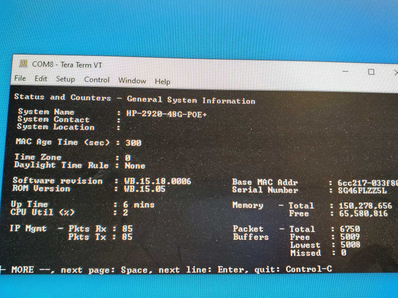 HP ProCurve J9729A 2920-48G POE+ 48-Port GigE Switch _ Reseted )