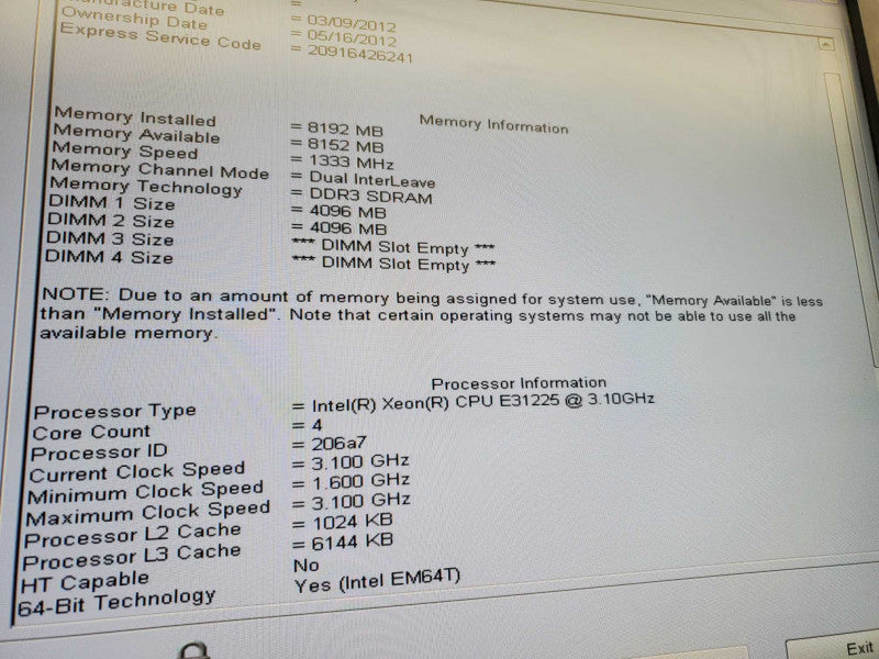 DELL Precision T1600, Xeon E3-1225 @3.1GHz, 8GB, NO GPU, NO HDDs )