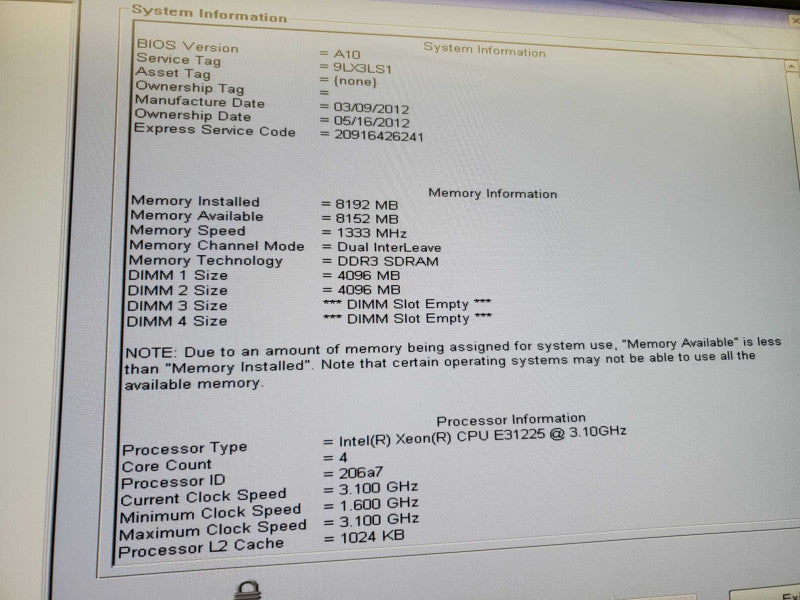 DELL Precision T1600, Xeon E3-1225 @3.1GHz, 8GB, NO GPU, NO HDDs )