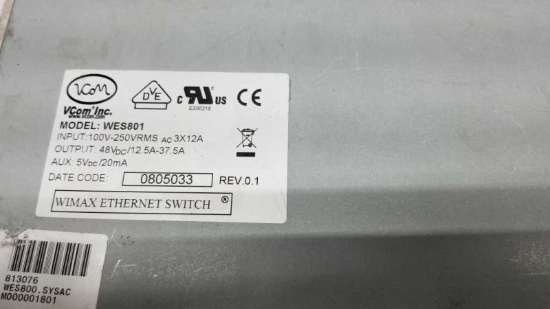 vCom WES801 Wimax Ethernet Switch / WES800 VistaMAX Ethernet Switch #