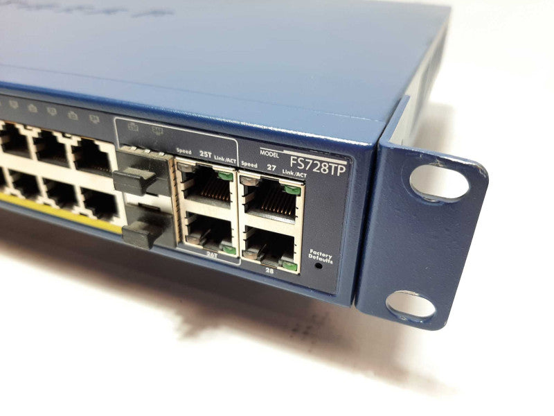 Netgear FS728TP 24-Port 10/100 PoE+ 2 x 1GB Copper + 2x Combo 1Gb Copper/SFP +