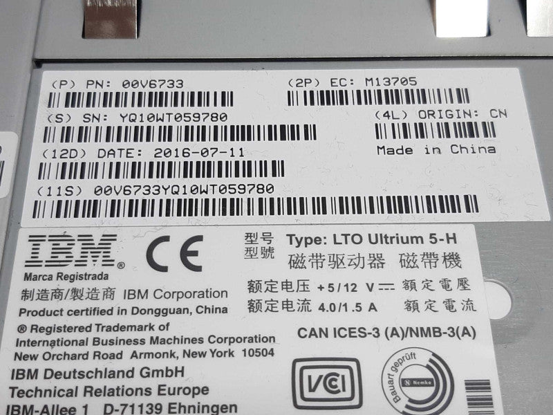 DELL LTO5 Ultrium5 8Gb FC HH W/ tray TL2000 TL4000 VTNNV 0VTNNV 46X9553 ~