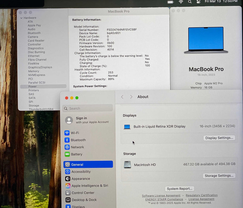 Apple MacBook Pro 16" 2023 M2 Pro 16GB RAM 512GB SSD No Power Adapter
