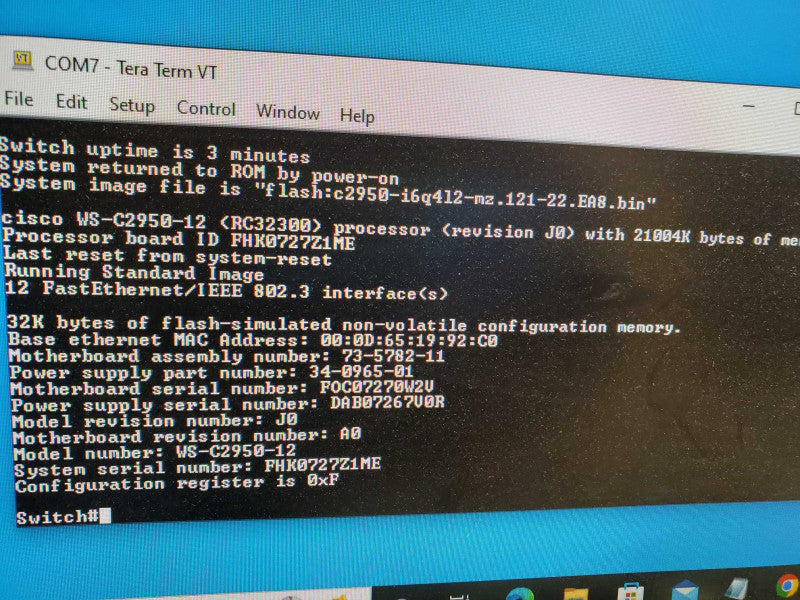 Cisco Catalyst WS-C2950-12 Port Network Switch _ Reset )