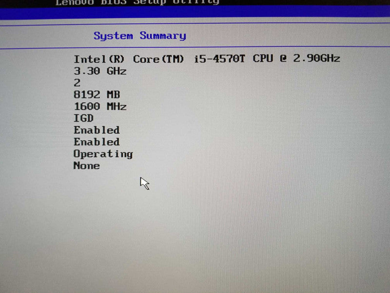 Lenovo ThinkCentre M73, I5-4570T@2.9GHz, 8GB DDR3, No HDD |