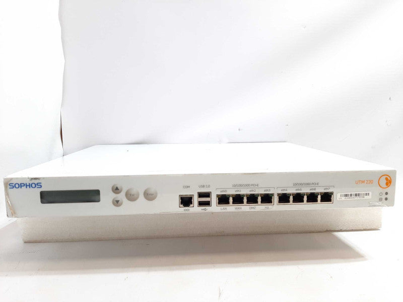 Sophos UTM220 8-Port Gigabit Firewall Gateway, FACTORY RESET ~