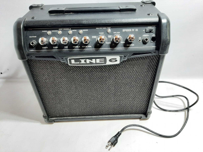 LINE 6 SPIDER IV 15 8 INCH 15 WATT GUITAR AMP AMPLIFIER w/ POWER CORD, TESTED* ~