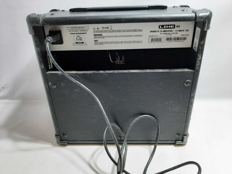 LINE 6 SPIDER IV 15 8 INCH 15 WATT GUITAR AMP AMPLIFIER w/ POWER CORD, TESTED* ~