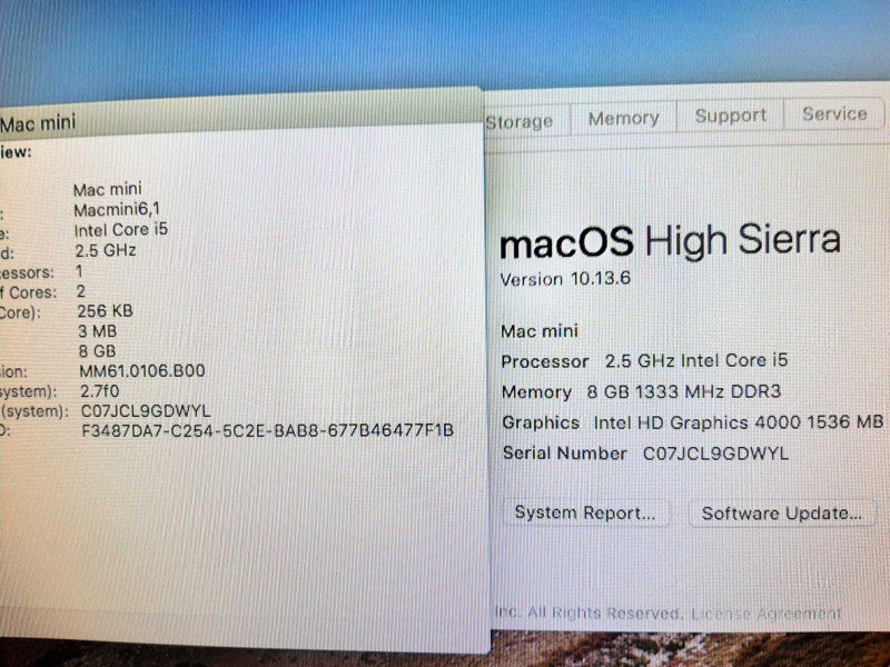 Mac mini - L.2012 A1347 i5-3210M 2.5GHZ/8GB, INTEL HD 4000, NO HDD, READ* ~