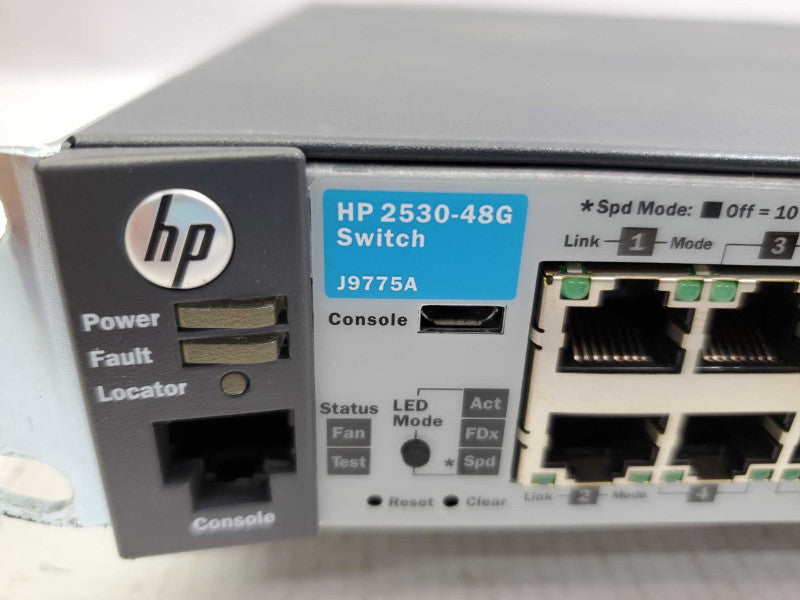HP 2530-48G J9775A  48-Port  4xSFP Gigabit Switch _factory reset )