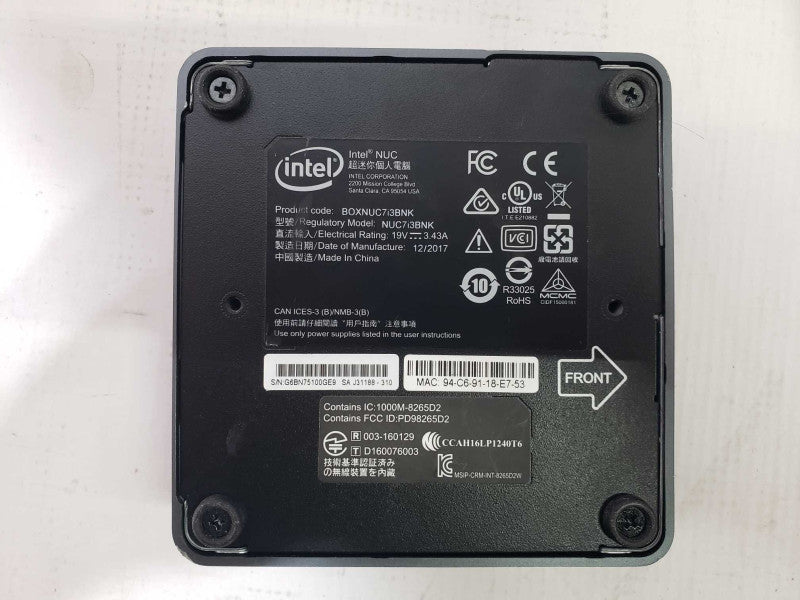 Intel NUC7i3BNK i3 7100U 2.4GHz 8GB DDR4 (READ) [