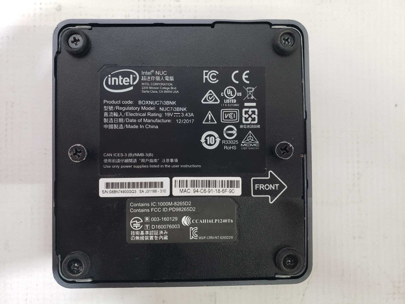 Intel NUC7i3BNK i3 7100U 2.4GHz 8GB DDR4 [