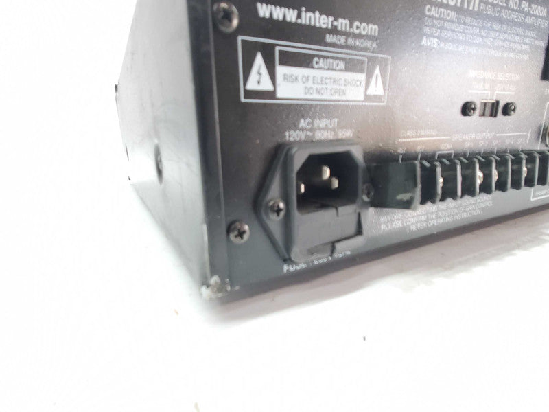 Interm PA-2000A Public Address Amplifier |