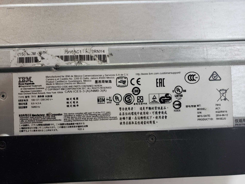 IBM 7915 Single Xeon E5 2.6GHz 16GB DDR3 No RAID 1 PSU 750W [