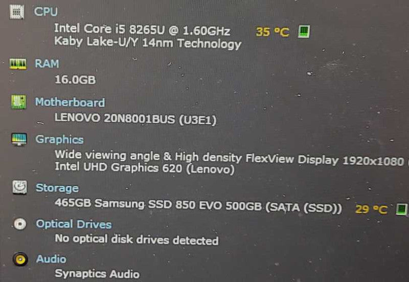 Lenovo ThinkPad E490 i5-8265U 1.6GHz 16GB RAM 500GB SSD 14\\" $