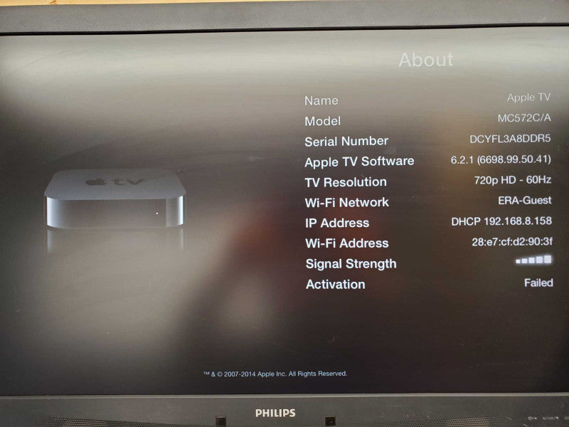 Apple TV (2nd Generation) HD Media Streamer A1378 (