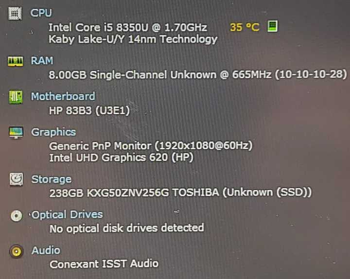HP EliteBook 830 G5 i5-8350U 1.7GHz 8GB RAM 256GB SSD 13.3\\" $