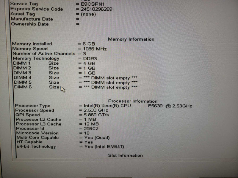 DELL Precision Workstation T3500 Xeon E5630 2.53GHz 6GB DDR3 FirePro V5800 [