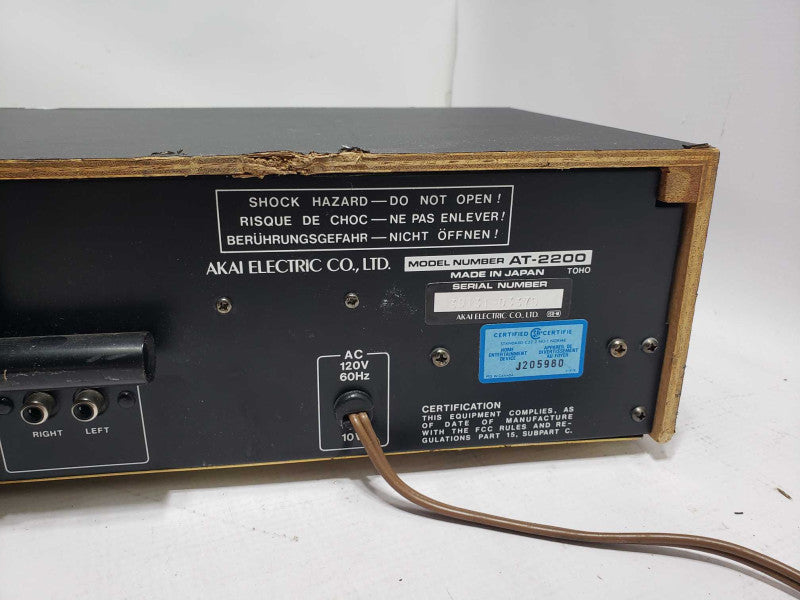 VINTAGE AKAI STEREO TUNER AT-2200(READ) [