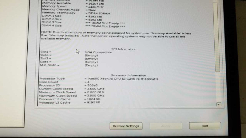 Dell precision Tower 3620 Xeon E3-1245 V5 @ 3.50ghz / 8gb ram / no HDDs #