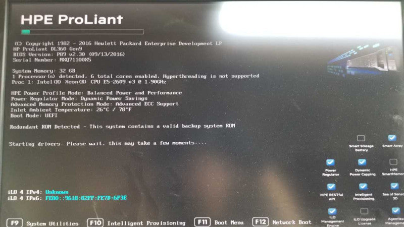HPE Proliant DL360 Gen9 Server Xeon E5-2609 V3 @ 1.90ghz / 32gb ram ddr4  #